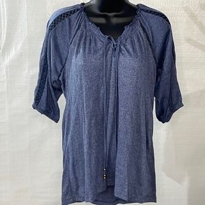 French Laundry- decorative cold shoulder half sleeve